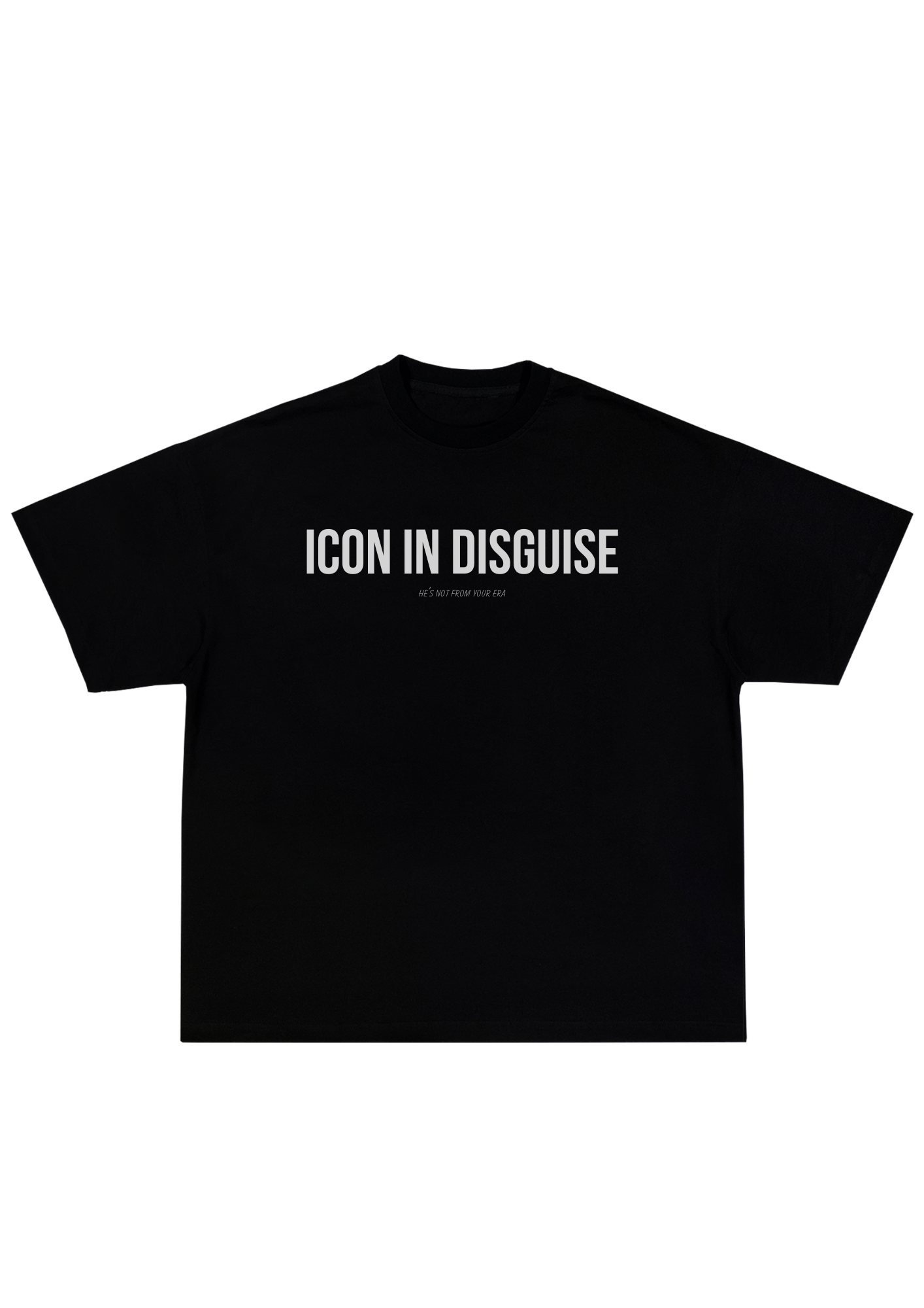 Icon In Disguise - She's | Female| Black | Oversized Tee